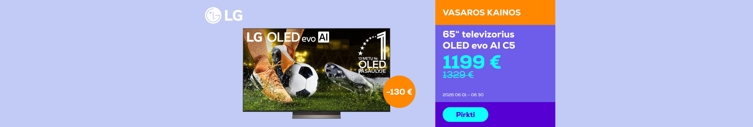 Телевизор 65"  OLED evo AI C5	