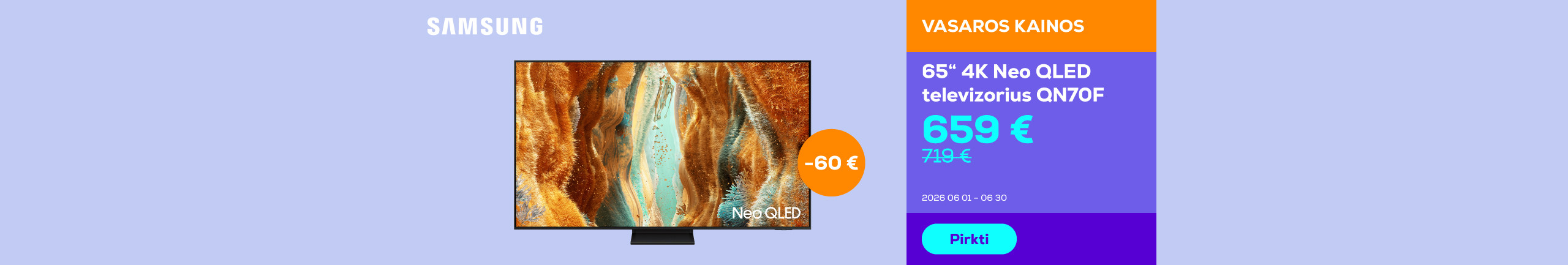 65" 4K Neo QLED televizorius QN70F	