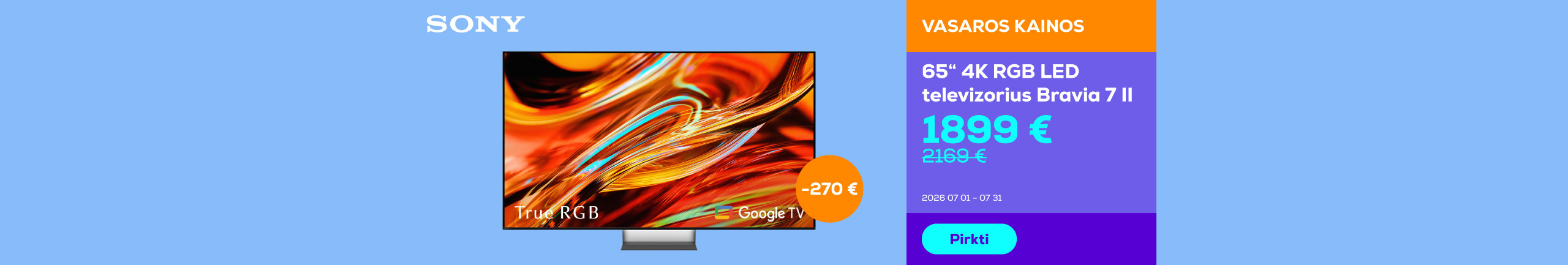 Телевизор 65" 4K RGB LED Bravia 7 II