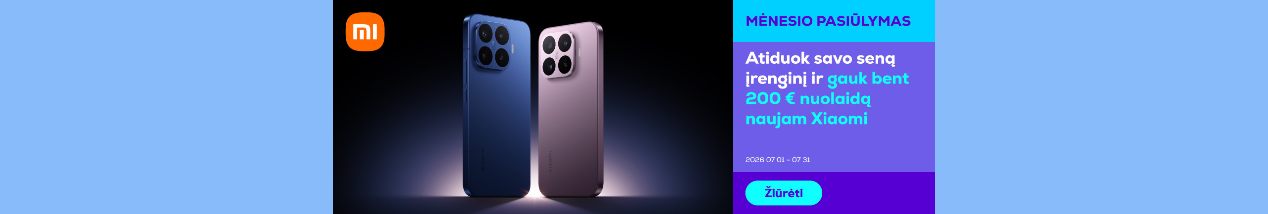 Atiduok savo seną įrenginį ir gauk bent 250 € nuolaidą naujam Xiaomi
