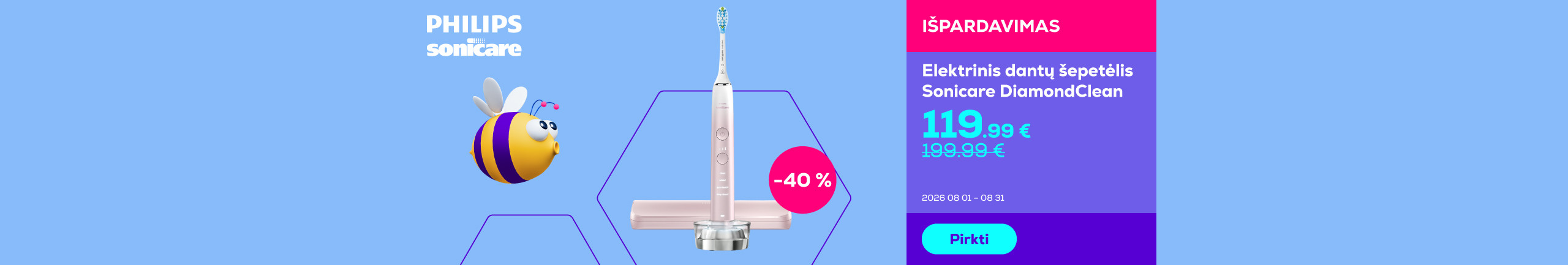 Elektrinis dantų šepetėlis Sonicare DiamondClean