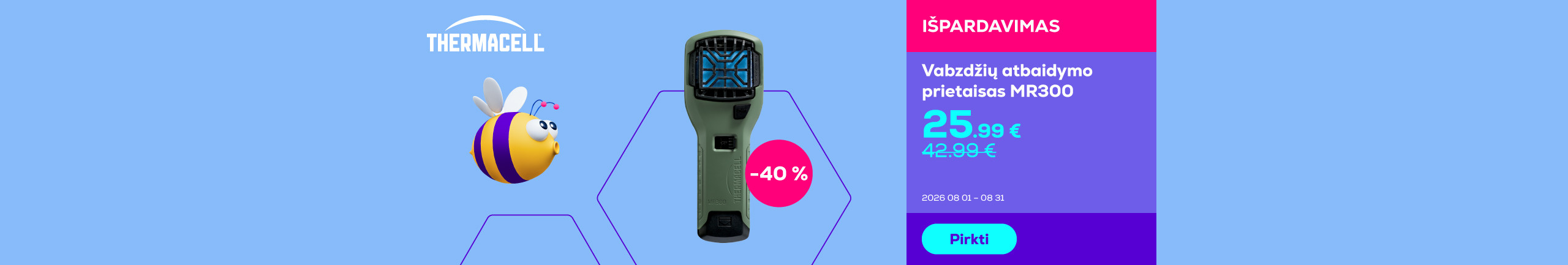 Vabzdžių atbaidymo prietaisas MR300