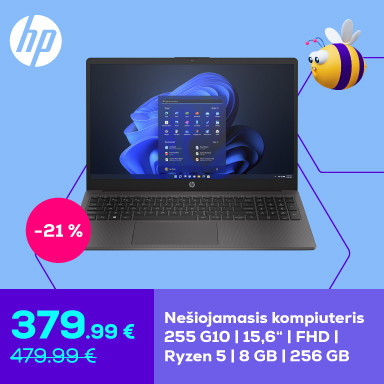 Nešiojamasis kompiuteris 255 G10 FHD | Ryzen 5 | 8 GB | 256 GB	
