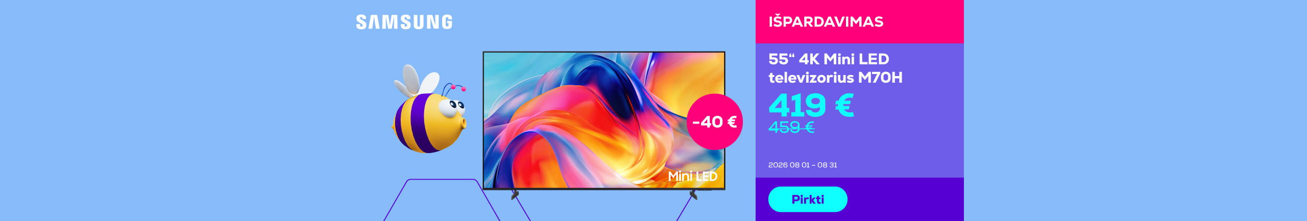 55'' 4K Mini LED televizorius M70H