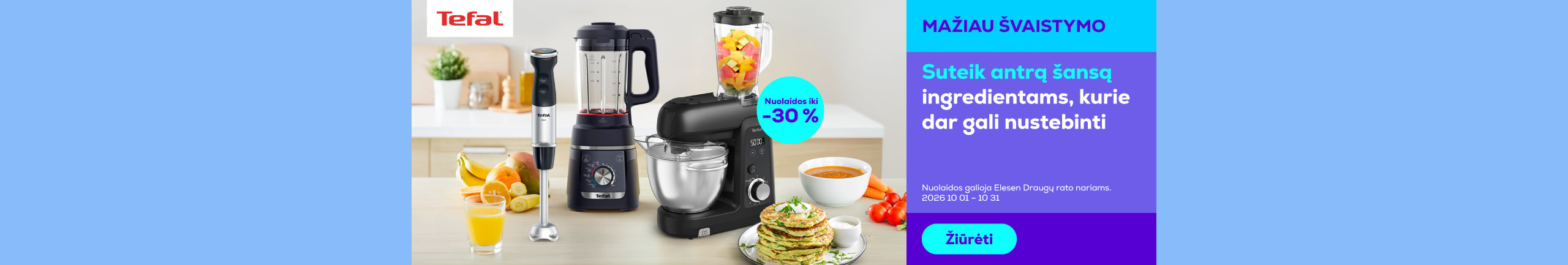 Atrinktai Tefal virtuvės technika iki -30 %