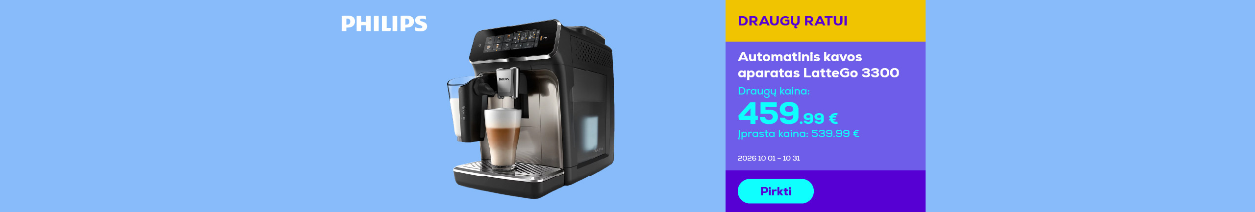 Automatinis kavos aparatas  LatteGo 3300