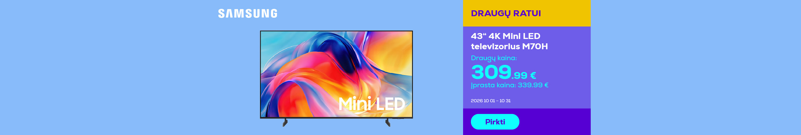 43" 4K Mini LED televizorius M70H
