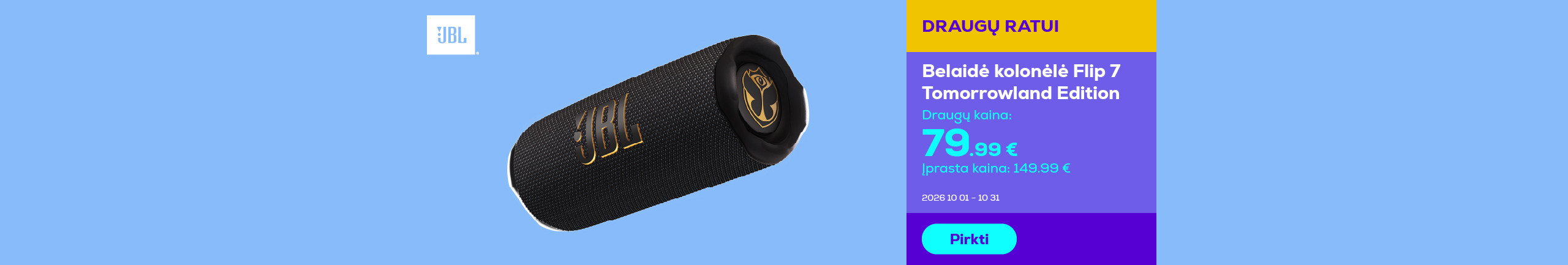 Belaidė kolonėlė Flip 7 Tomorrowland Edition