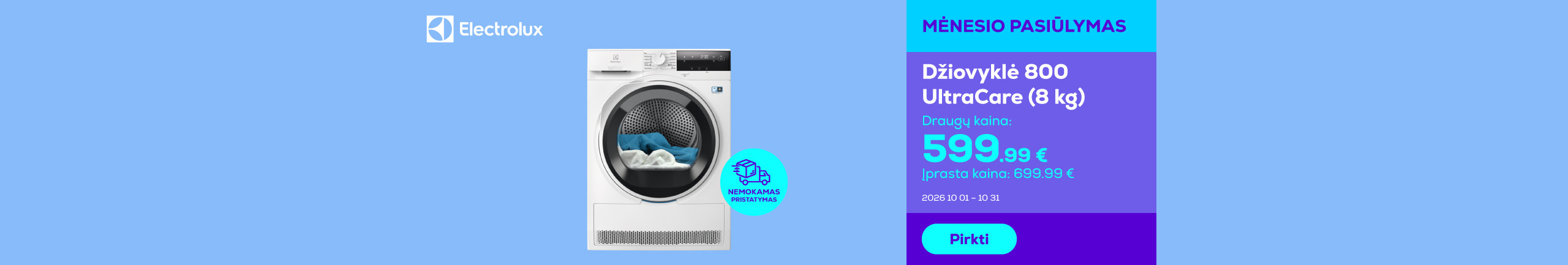 Clothes dryer 800 UltraCare (8 kg)
