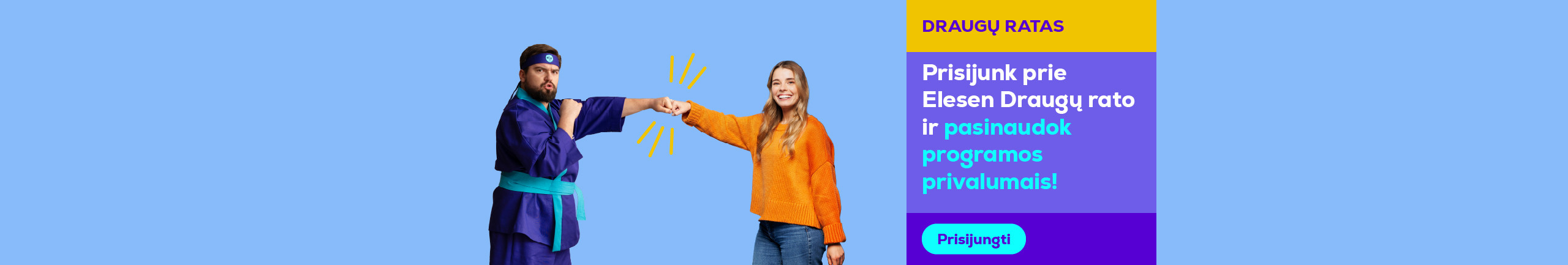 Prisijunk prie Elesen Draugų rato ir pasinaudok programos privalumais!	