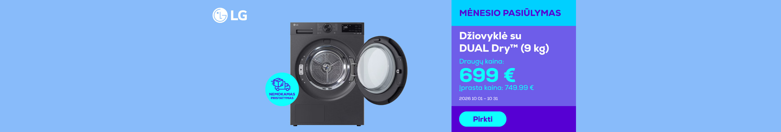 Džiovyklė su DUAL Dry™ (9 kg)	