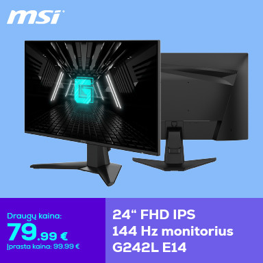 Monitorius G242L E14 | FHD | IPS | 144Hz