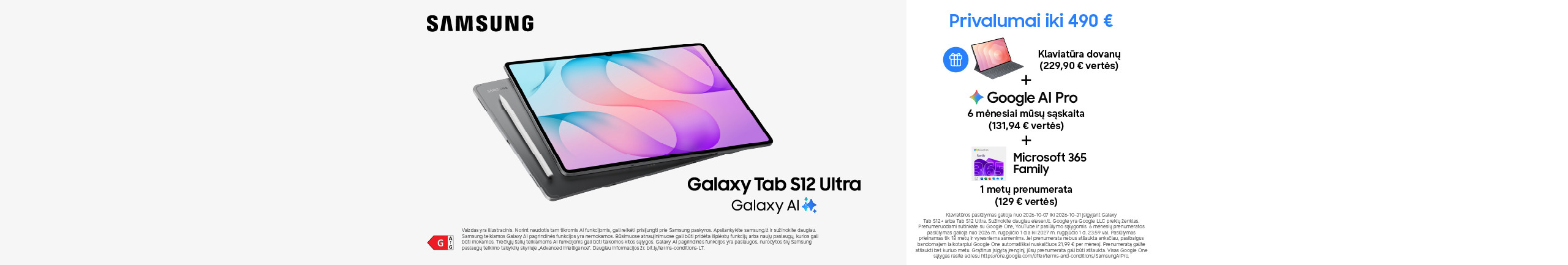 Atrask naujuosius Samsung Galaxy Tab S12+ ir S12 Ultra!
