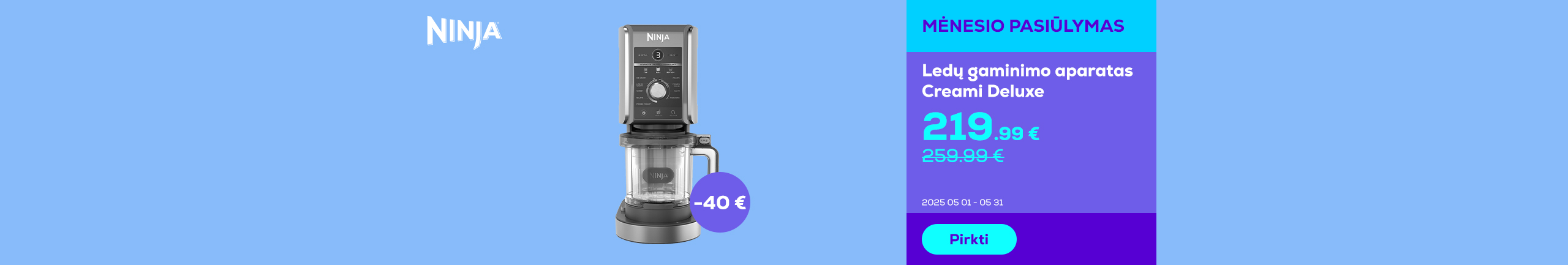 Ice cream maker Creami Deluxe