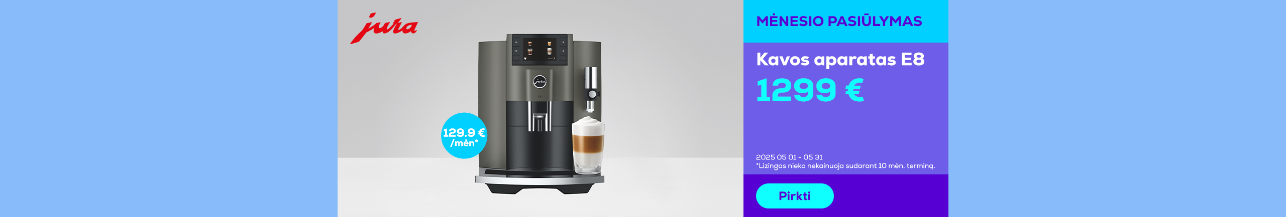 Jura espresso coffee machines - 0% interest for 10 months, 0€ deposit, 0€ contract fee