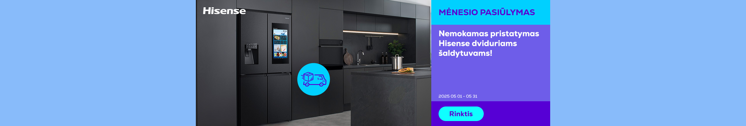 Free delivery on Hisense SBS refrigerators!