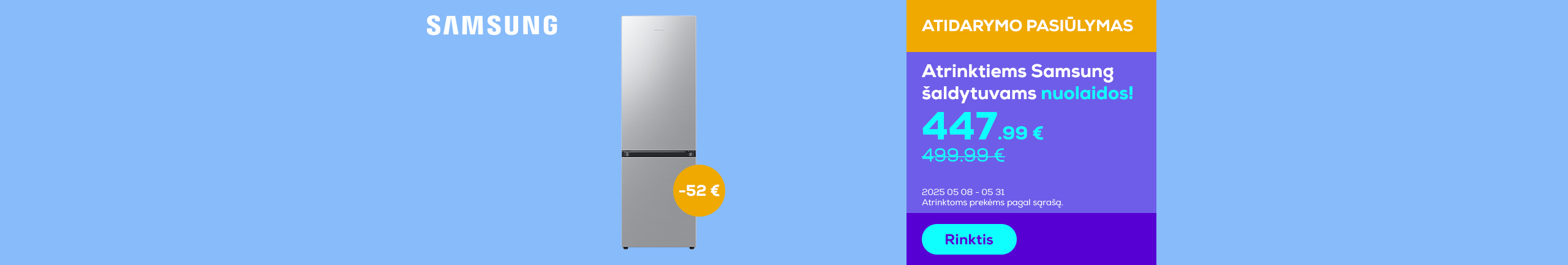 Discounts on selected Samsung refrigerators