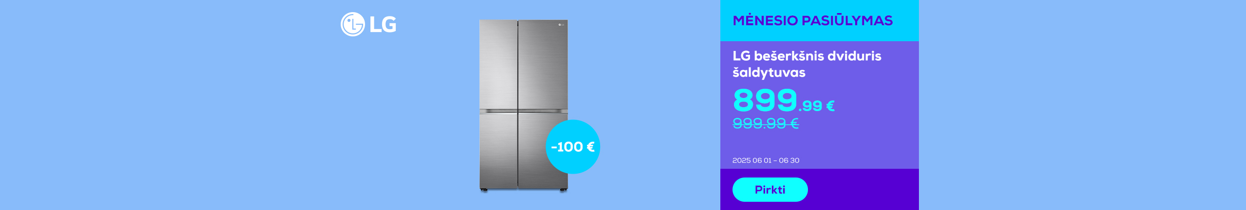 LG NoFrost side by side refrigerator