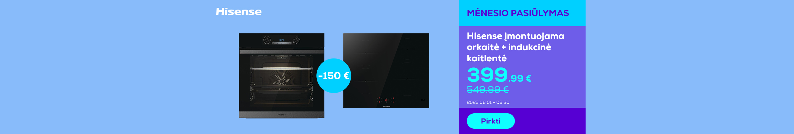 Hisense integrated oven + induction hob