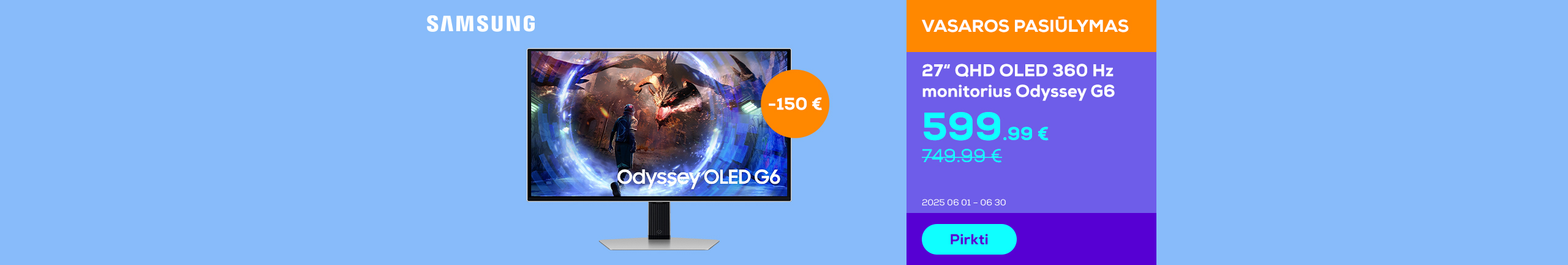Samsung Odyssey OLED G6 27''
