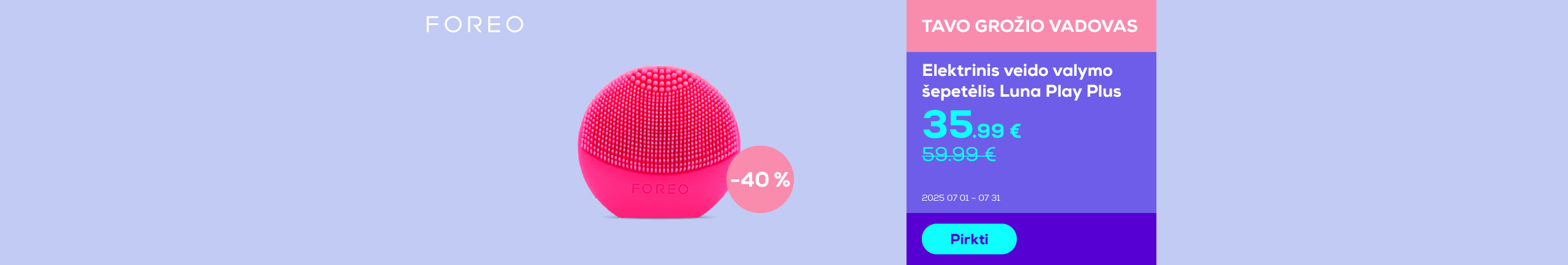 Electric face brush Foreo Luna Play Plus