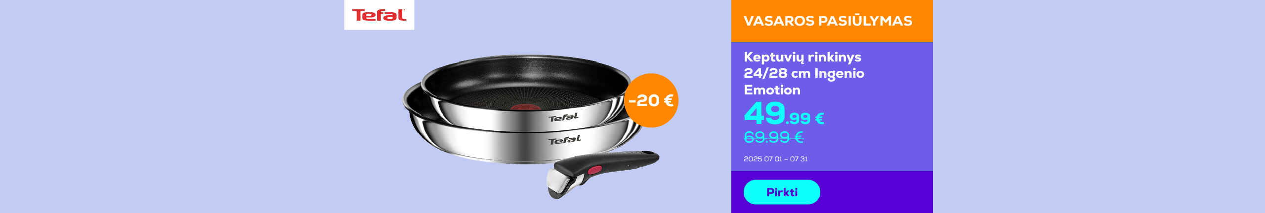 Tefal Ingenio Emotion pan set 24/28 cm