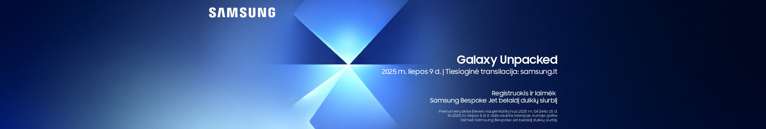 Samsung Bespoke Jet belaidžio dulkių siurblio konkursas