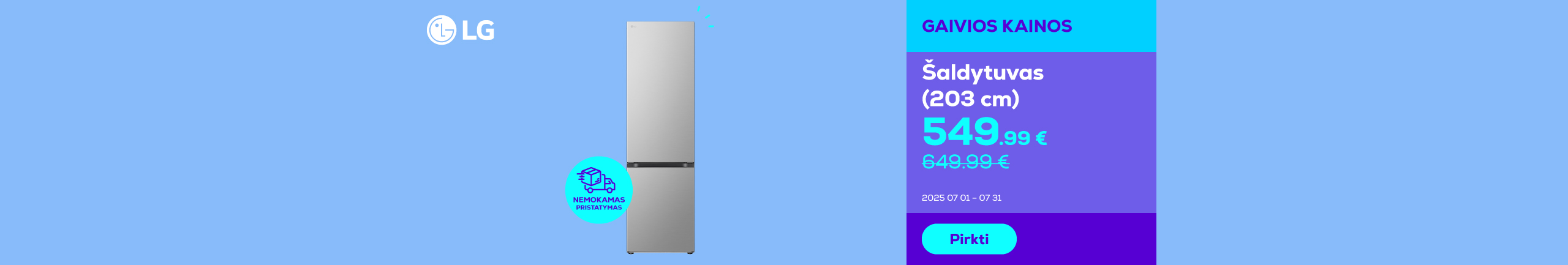 LG refrigerator (203 cm)