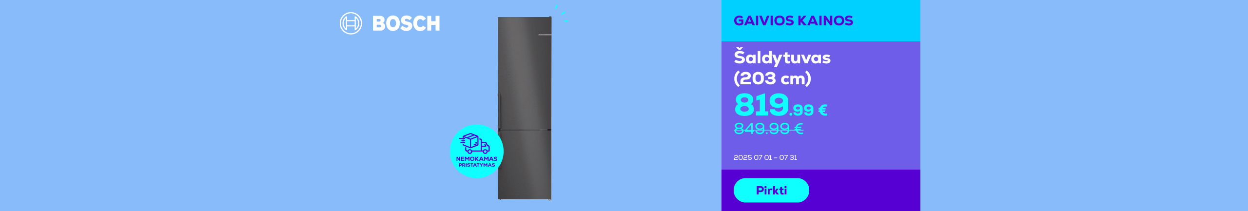 Bosch refrigerator (203 cm)