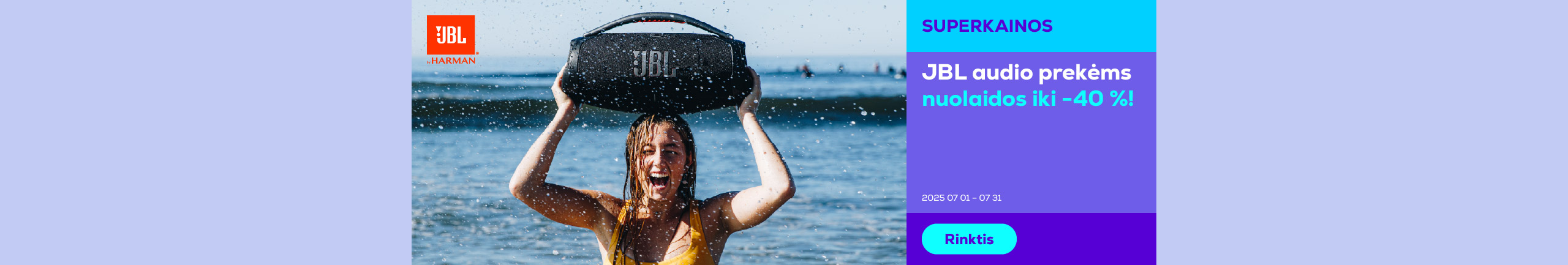 Discounts up to -40% on JBL audio	