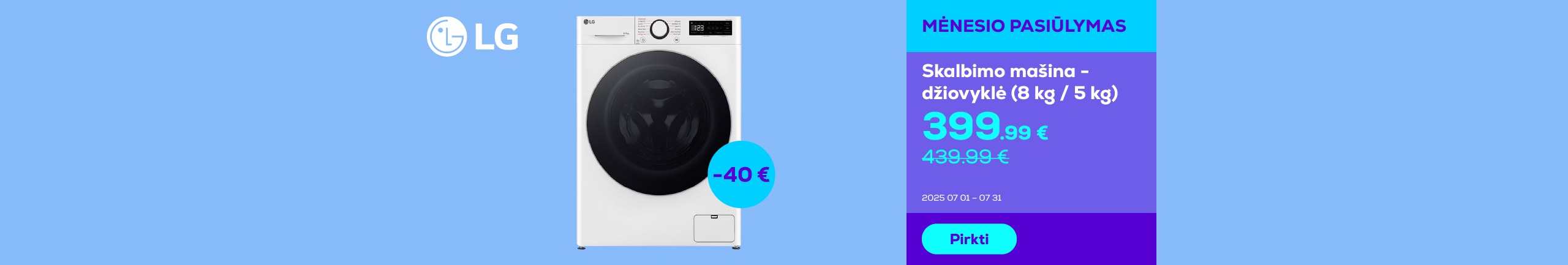Great deals on LG washing machines only in July	