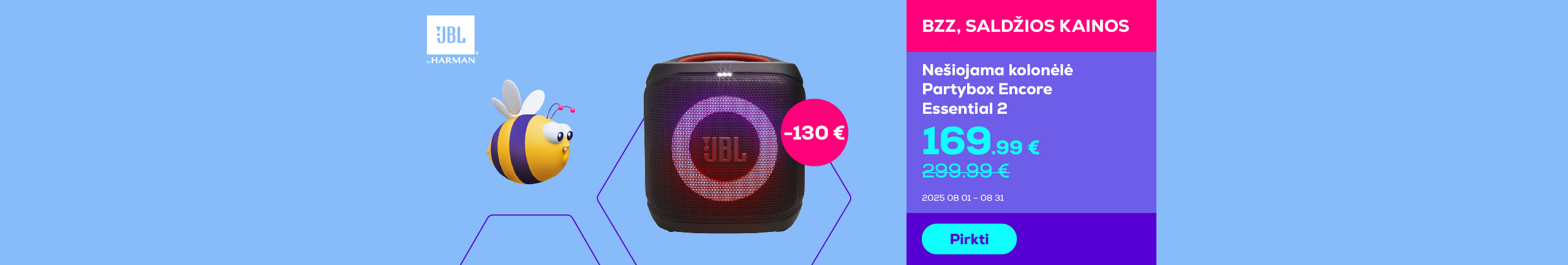 Nešiojama kolonėlė JBL Partybox Encore Essential 2