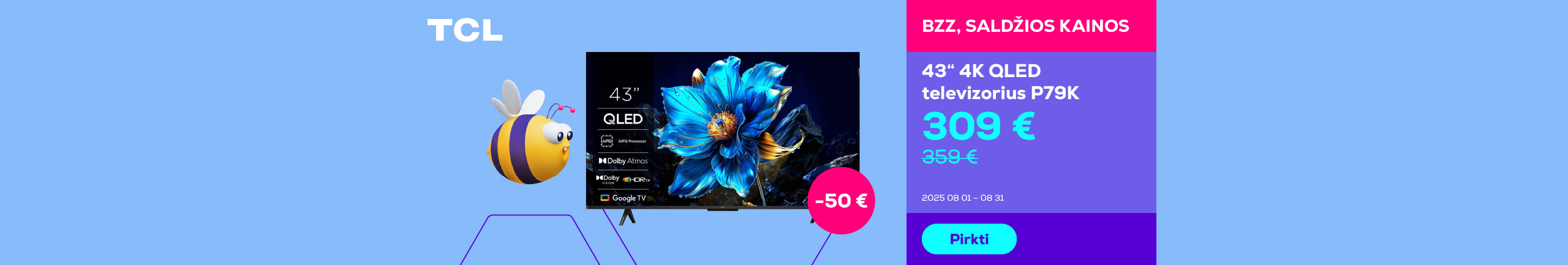 43" 4K QLED TCL P79K TV
