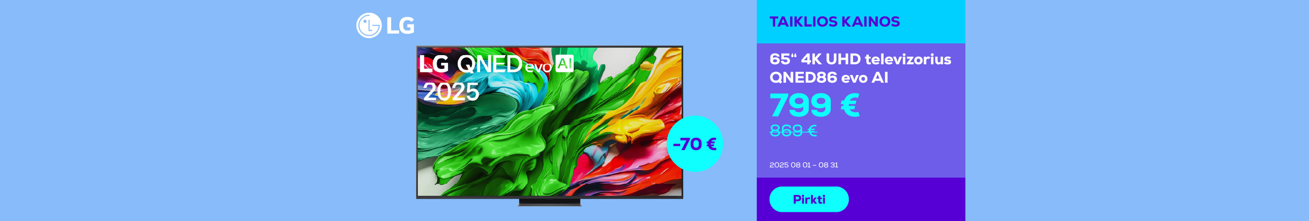 Телевизор 65" 4K UHD LG QNED86 evo AI