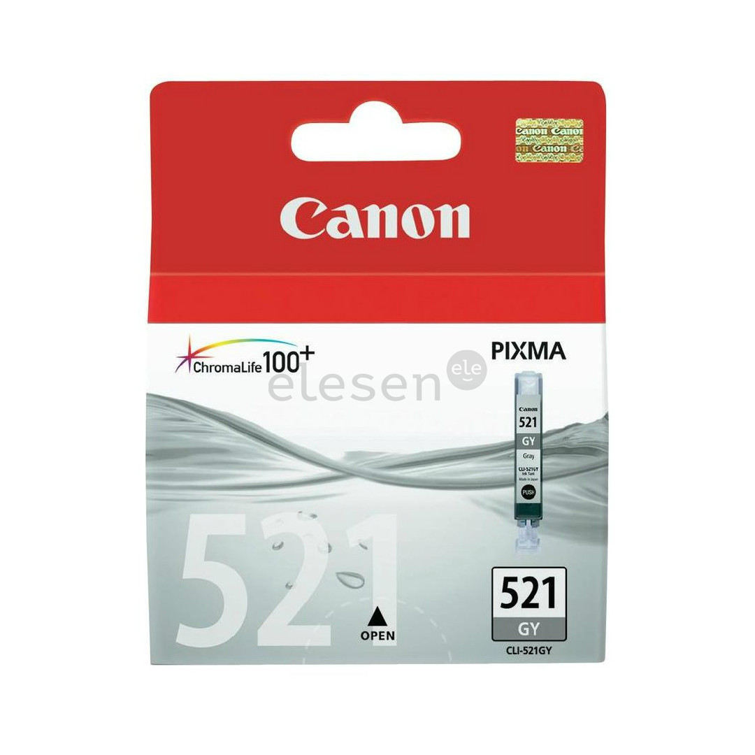 Rašalo kasetė Canon CLI-521GY, Pilka Prekė - 2937B001