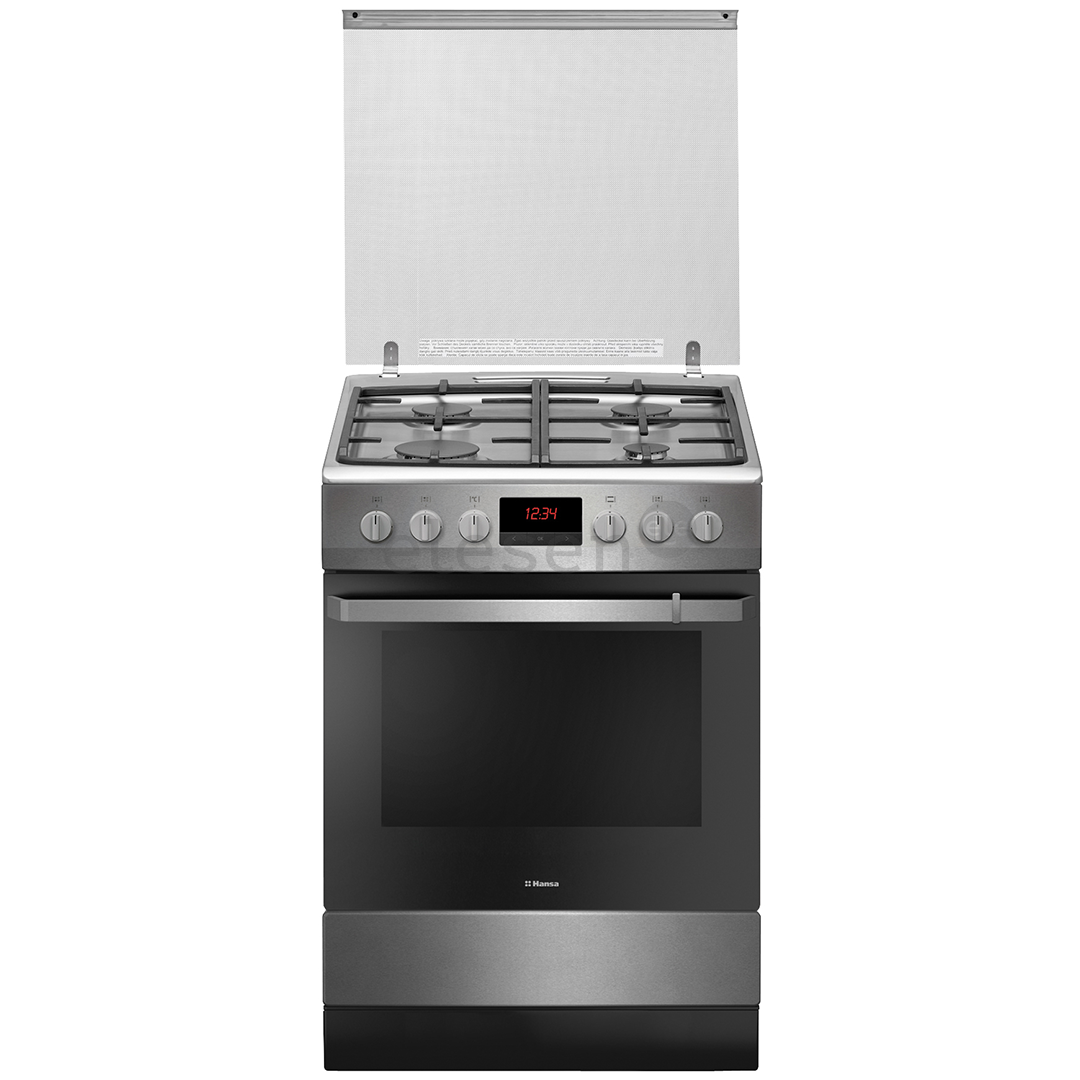 Hansa, 66 L, inox  - Freestanding Gas Cooker with Electric Oven