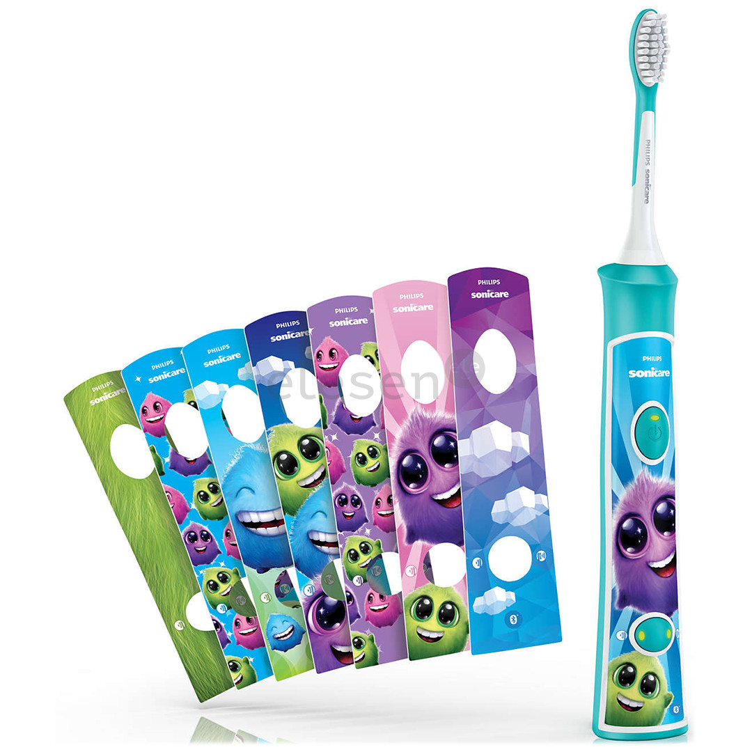 Philips Sonicare For Kids Bluetooth, голубой/белый - Электрическая детская зубная щетка