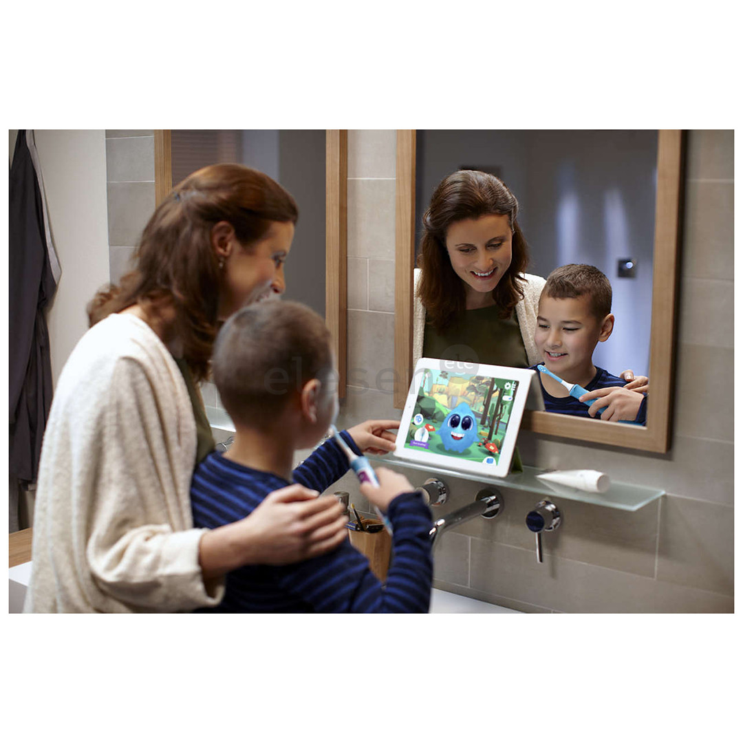 Philips Sonicare For Kids Bluetooth, голубой/белый - Электрическая детская зубная щетка