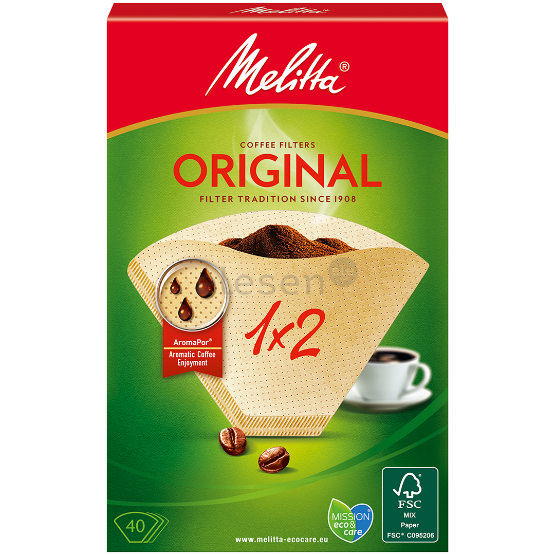 Melitta 1x2, 40 pcs - Coffee filters