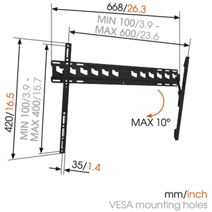 Sieninis laikiklis Vogels Item - MA4010 40-65" televizoriams
