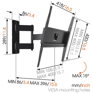 Sieninis laikiklis Vogels Item - MA3040 32-55" televizoriams