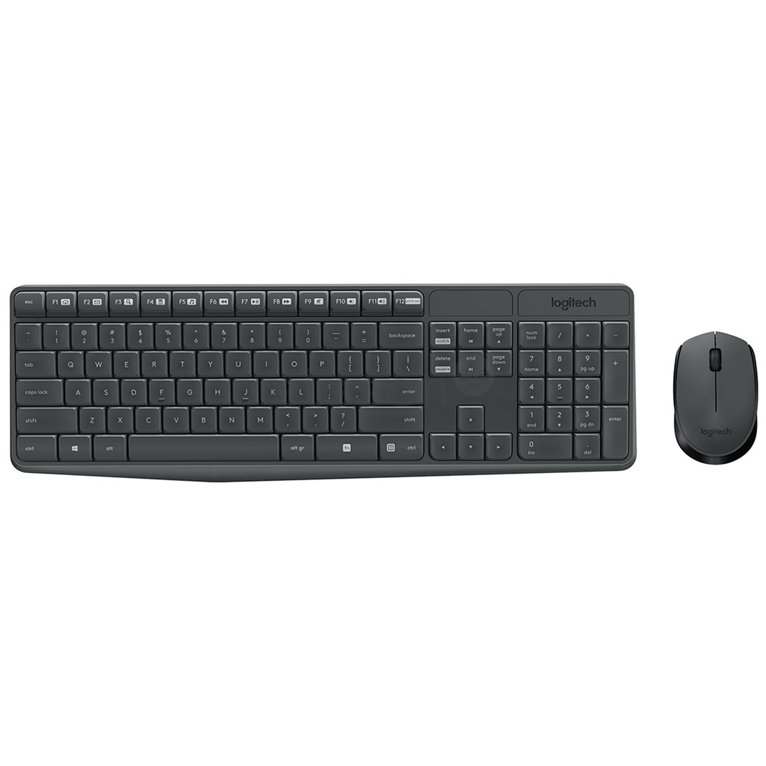 Klaviatūra ir pelė Logitech MK235, US, Belaidės