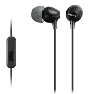 Ausinės Sony MDR-EX15AP, Juodos Prekė - MDREX15APB.CE7 MDREX15APB.CE7