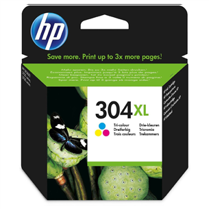 Rašalo kasetė HP 304XL, Spalvota Prekė - N9K07AE#UUS N9K07AE#UUS