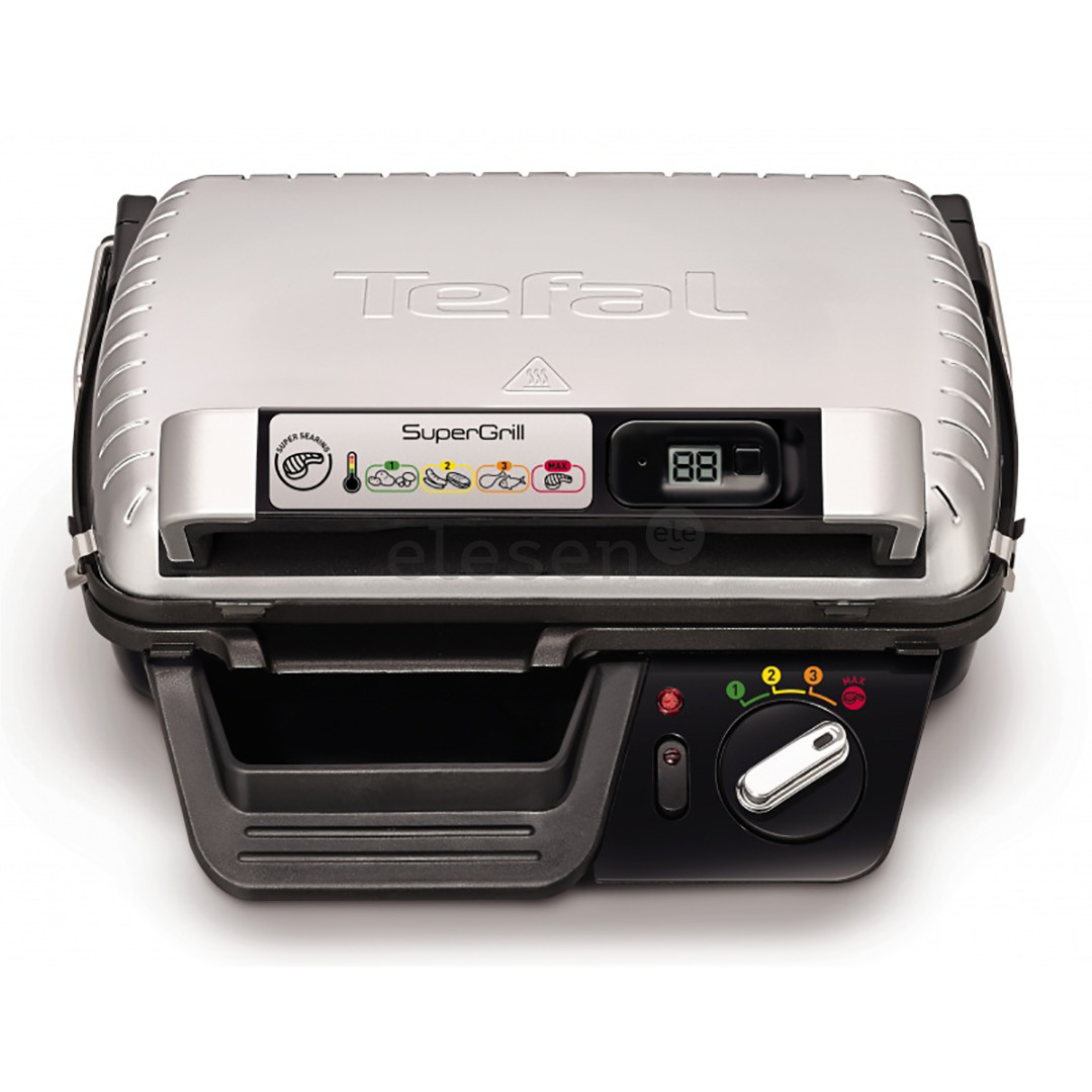 Tefal Supergrill, 2000 Вт, черный/нерж. сталь - Электрический гриль Товар - GC451B12