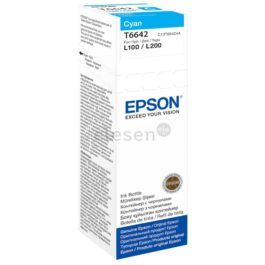 Epson T6642, голубой - Контейнер с чернилами Товар - C13T66424A