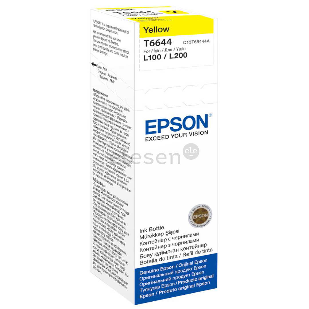 Rašalas Epson T6644, Geltonas Prekė - C13T66444A