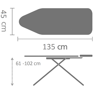 Brabantia, D, 135x45 cm - Ironing table Item - 345647