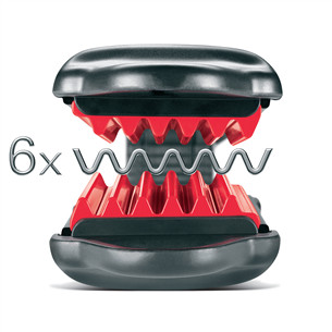 Valera Silhouette, до 210°C, черный/красный - Щипцы-гофре Товар - 647.02