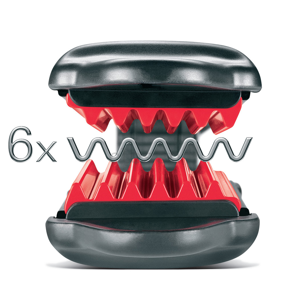 Valera Silhouette, до 210°C, черный/красный - Щипцы-гофре Товар - 647.02